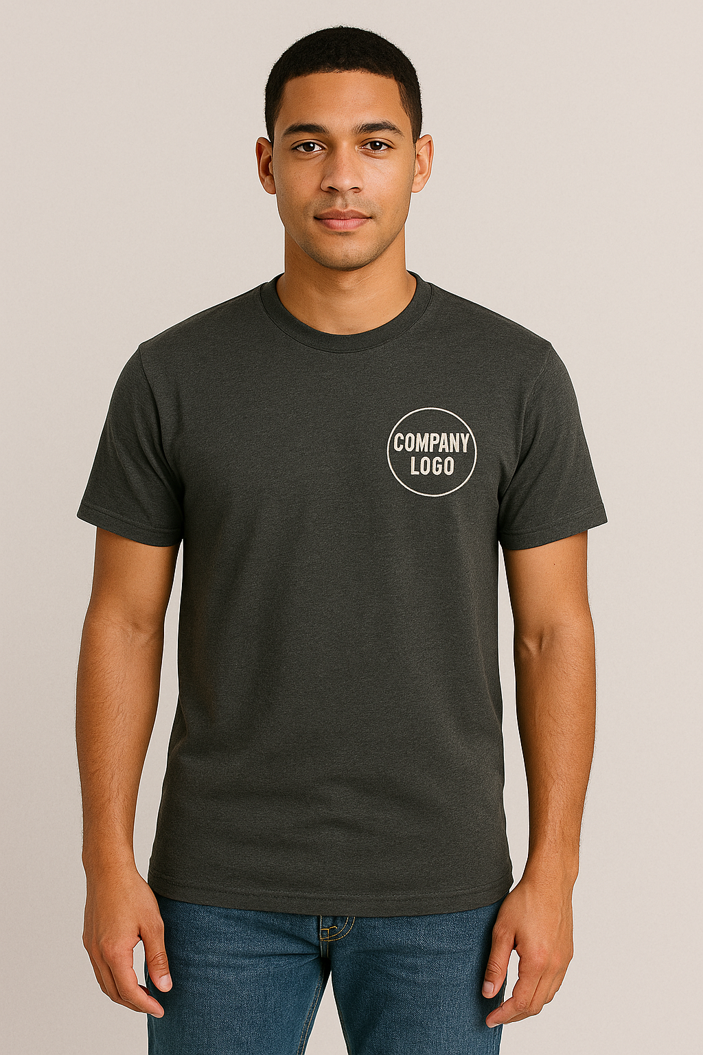 Grey shirt logo