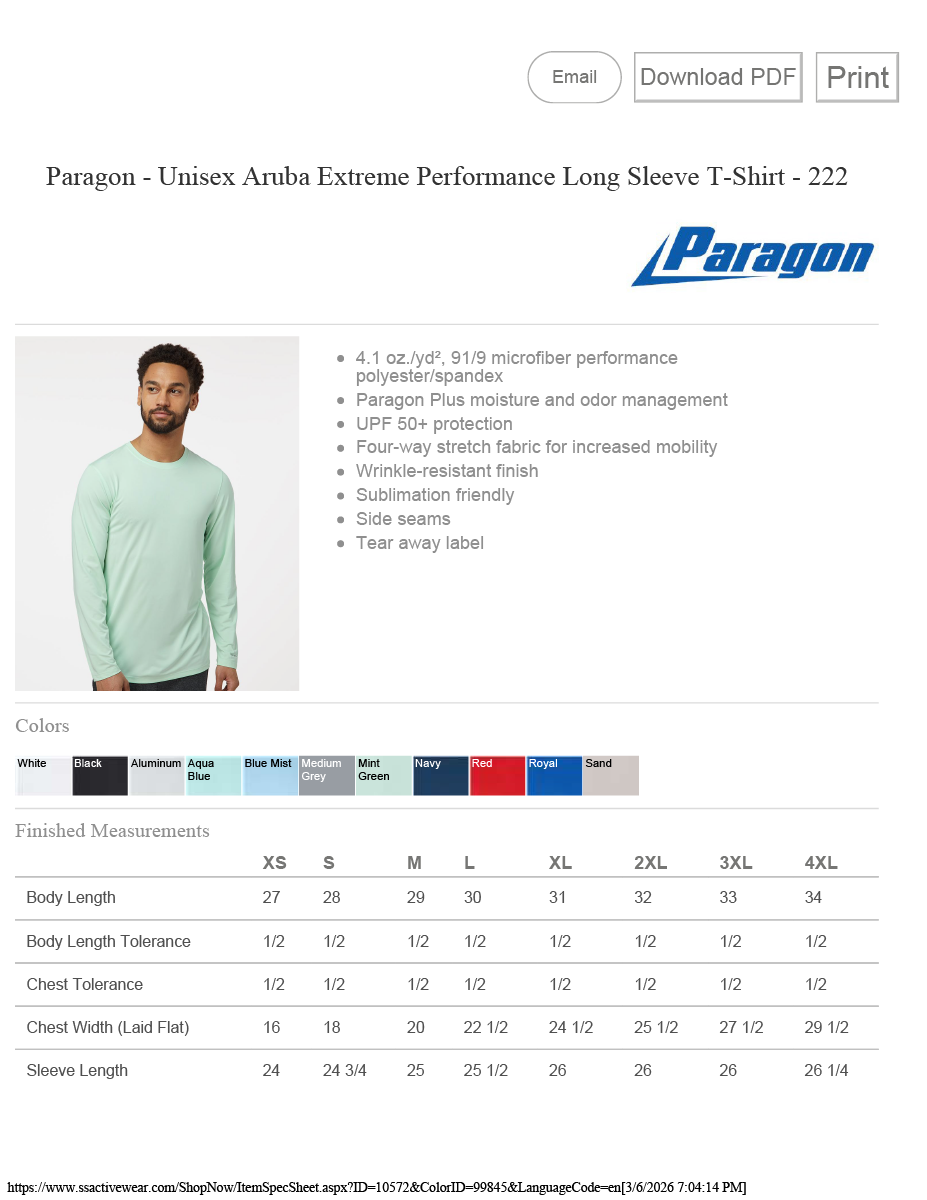 Long Sleeve Rogue River TRR Performance Shirt